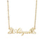 Custom Name Necklace Double Butterfly Letter Name Pendant Stainless Steel Necklace Personalized Gift for Women Men Hainon 2818