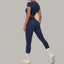 New Style Women Quick-drying Yoga Set High-waisted Butt-lifting Leggings Tight-fitting Top for Running Exercise Fitness Training