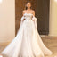 Luxury Mermaid Wedding Dresses Thick Staps Detachable Train 2 In 1 Lace Applique Wedding Gowns Tailor-Made