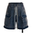 AZUL DRAWSTRING DENIM CARGO SHORTS