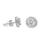 Sterling Silver 5.0MM 0.5CT Round Moissanite W/ Halo Earrings