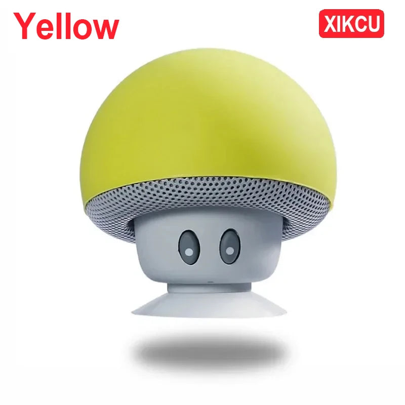 XIKCU Mini Mushroom Bluetooth Speaker Creative Mini Suction Cup Portable Smart Speaker for Phones Cross-border Cartoon Gift