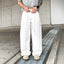 Pants Denim Men Jeans Wide Leg Long Pant Vintage Loose Hot Drilling High Waist Straight Trousers Y2k Streetwear Lace Up Spring