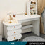 Bedroom Mirror Dressing Table Desk White Drawers Light Makeup Vanity Wood Room Penteadeira Com Espelho Dresser Furniture
