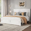 Farmhouse Queen Size Platform Bed for Adults, Solid Wood Platform Beds with Tall Headboard & Footboard, Queen Panel Bed for Bedr