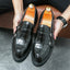 Man Shoes Genuine Leather Men Casual Shoes Business Formal British Style Luxury Male Loafers For Men Green Plus Size 38 44 45 46
