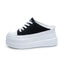8CM Women Summer Shoes Slippers Platform Wedge Heel Beach Shoes Female Slides Mules Shoes Sneakers Fashion Canvas Women Footwear