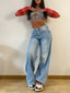 2026 Baggy Jeans Women High Waist Mom Jeans Flare Pants Denim Straight Loose Autumn Long Streetwear Slim Fit Trousers Capris