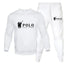 Men's autumn and winter sets of round-neck sweatshirts and jogging pants autumn and winter fashion outdoor fitness and casual
