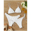 Sexy 3 Pieces Set Swimwear Women Lace Up Micro Bikini Set Female Solid Low Waist Swimsuit Beachwear Bathing Suit