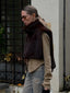 Solid Faux Fur Vest Crop Top Women Fashion Turtleneck Fluffy Short Tank Tops 2025 Winter Female Elegant Sleeveless Jacket Coat