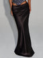 Mozision Sequins Sexy Dress Set Women Sparkle Scarf Collar Crop Tops And Maxi Skirt Elegant Club Party Satin Skirt Matching Set