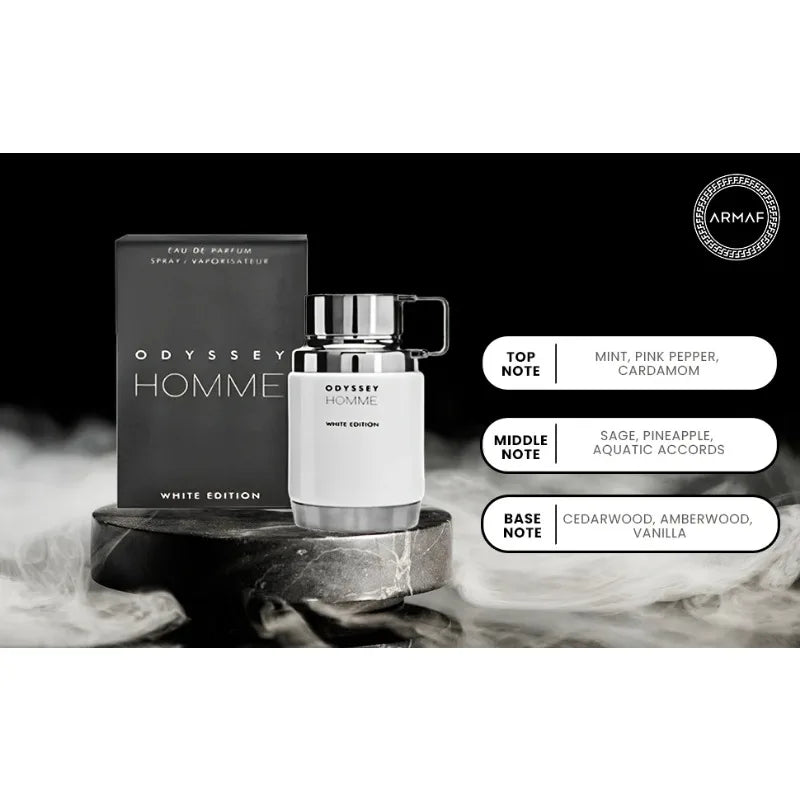 100ML Armaf Odyssey Homme White Edition Pheromone Fragrance Arabian Women's Perfume Pheromone Cologne for Man Birthday Present