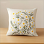 Double Sided Embroidered Daisy Pillow Cover Cute White Yellow Wildflower Print Soft Boho Throw Pillow Case for Spring Home Decor
