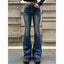 2026 Girls Concise Ins High Waist Flared Jeans Female Stretchy Bootcut Denim Pants Women Solid Color Thin Bell Bottoms Trousers