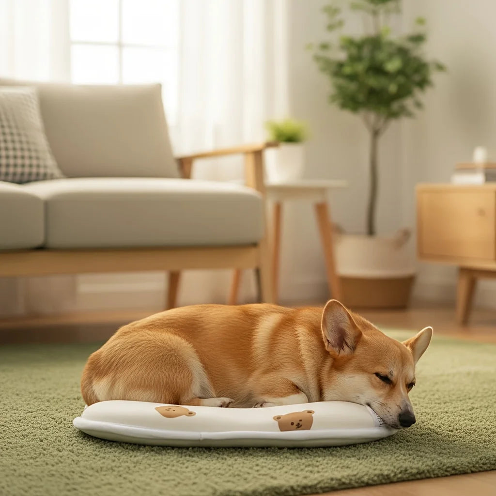 Creative cute wind pet pillow, puppy kitten pillow, pet supplies pillow, super high rebound soft pillow