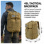 Men 45L Tactical Hiking Backpack Molle Mountaineering Water Resistant Outdoor Camping Trekking Backpacking Bushcraft Travel Rucksack Bug Out Bag Survival Emergency Large Capacity Climbing Cycling Daypack Women Durable Wear Re