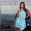 Swirl Print Women's Mini Dress Sexy Halter Neck Sleeveless Backless Ruffles Dresses Female 2026 Summer Fashion Beach Vestidos