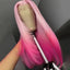 13x4 Ombre Pink Wig Layered Cut Silky Straight Synthetic Lace Front Wig for Women Heat Resistant Synthetic Hair Daily Use