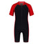Wetsuits Kids Boys Girls Swimwear Swimsuits Short Sleeves Bodysuit Zippered Shorty Unitard Children's Bathing Suit Wetsuit
