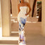 Sexy Tube Top Floral Printed One-piece Robes Summer Casual Off Shoulder Sleeveless Party Dress Elegant Lady Slim Fishtail Dress
