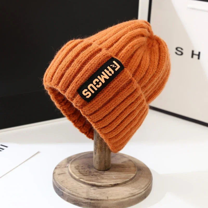 Soft Crochet Knit Beanie Winter Hat for Men Women Unisex Warm Solid Color Cold Cap Fashion Accessory