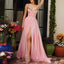 Customized Evening Dress Sexy Deep V Neck Sleeveless Crystal Beading Pleat Split A Line Sweep Train Prom Gown Party Dresses