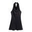 2026 Summer New Women's Clothing Simple Temperament Fashionable And Sexy Backless Silk Satin Texture Hanging Neck Dress