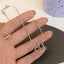 Y2k Stainless Steel Heart Pendant Bead OT Clasp Necklace For Women Men Fashion Geometric Charm Necklace Party Jewelry Gifts