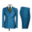 Men's Double Breasted Tuxedo Suit Shawl Lapel Slim Fit 2 Piece Blazer & Pants Formal Business Luxury Suits Casual Wedding Groom