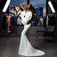 Elegant White Maternity Gown with Heart Shaped Bodice Prenatal Photo Shoot Dress Mermaid Style Formal Pregnancy Dress for Woman