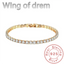 Dazzling 925 Sterling Silver Tennis Bracelet Rose Gold Shining Cubic Zirconia Bracelet Wedding Jewelry Gift