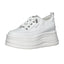 Fujin 9cm Cow Suede Genuine Leather Women Vulcanized Shoes Platform Wedge Skate Boarding High Brand Heels Casual Summer Shoes
