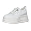 Fujin 9cm Cow Suede Genuine Leather Women Vulcanized Shoes Platform Wedge Skate Boarding High Brand Heels Casual Summer Shoes