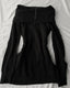 Fashion Y2K high Street black Summer new one-shoulder long-sleeved knitted pleated hip-hugging slimming leg-showing long dress
