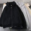 2024 American New Fashion Solid Color Fur Collar Hooded Cotton-padded Jacket Women Y2K Harajuku Gothic Hip-hop Pop Jacket Coat
