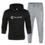 2026 Men's Tracksuit Hooded Sweatshirt+Sweatpants 2 Pcs Sets Sports Suit Casual Jogger Sportswear 2 Piece Male Streetwear Sets