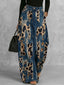 Freeacy 2026 Women High Waist Leopard Print Distressed Eyelet Hole Wide Leg Jeans Daily Casual Streetwear Demin Pants