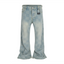 AZUL CHECKERED FLARE DENIM