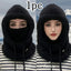 Winter plush winter cap - Elastic drawstring closure, lightweight and warm for cycling, skiing, outdoor activities. Solid color