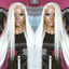 Platinum White Straight Lace Front Wig 250 Density Lace Front Wigs 13x4 HD Lace Front Wig Human Hair for Women with Baby Hair