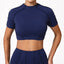 Women Yoga Top No Padded Sport T Shirts Fitness Clothes Short Sleeve Yoga Shirt Gym Top Running Active Wear Sport Tops