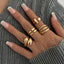 DIEZI 4pcs/set New Hip Hop Metal Finger Rings For Women Girls Men Punk Gold Silver Color Geometric Knuckle Joint Ring Jewelry