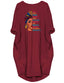 Plus Size Women Short Sleeve O-Neck Loose Casual Dresses