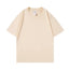 Heavyweight Impermeable 300g Carbon Matte Pure Cotton Thick Short Sleeved T-shirt Men and Women Pure White Simple Base Shirt