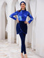 3PCS/Set Muslim Modest Burkini Swimwear Women Long Sleeves Swimsuit Islamic Bathing Suit Swim Hijab Pant, Quick Drying, UPF50+