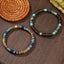 2PC/SET Man's Tribal Wooden Beads Bracelet Set for Men Bohemia Beaded Natural Lapis Lazuli Stone Bracelet Man Pulseras Hombre