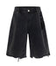 NOIR CUTOFF DENIM SHORTS