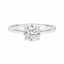 Sterling Silver 4 Prong 7MM 1.2CT Round Moissanite Ring