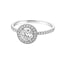 Sterling Silver 5MM 0.5CT Round Moissanite W/ Halo Ring